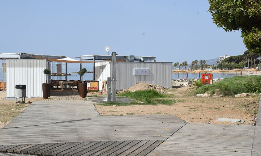 Xiringuito a la platja de l'Ardiaca, aquest passat estiu