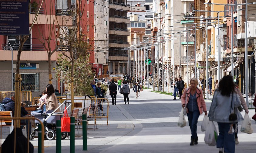 Ambient a la Rambla de Jaume I, aquest passat dissabte al matí