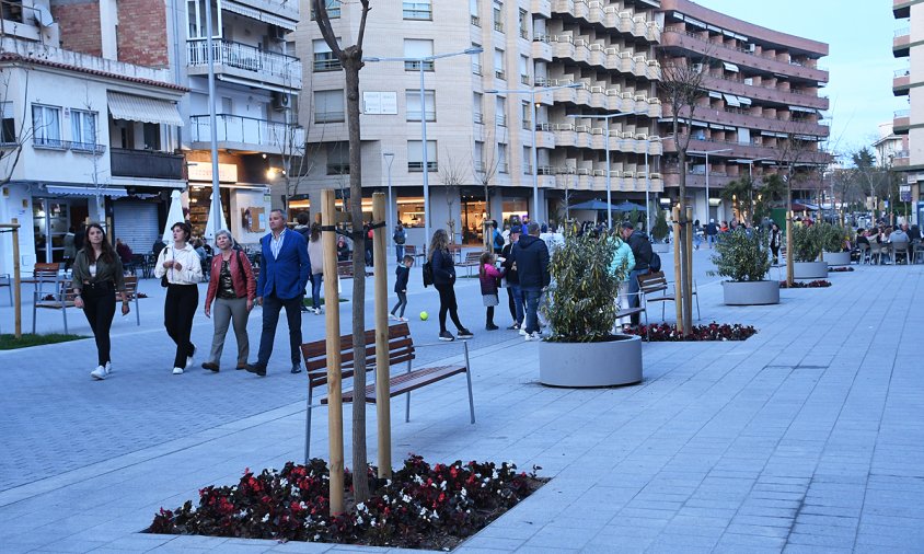 Ambient a la Rambla de Jaume I aquest passat diumenge 9 d'abril