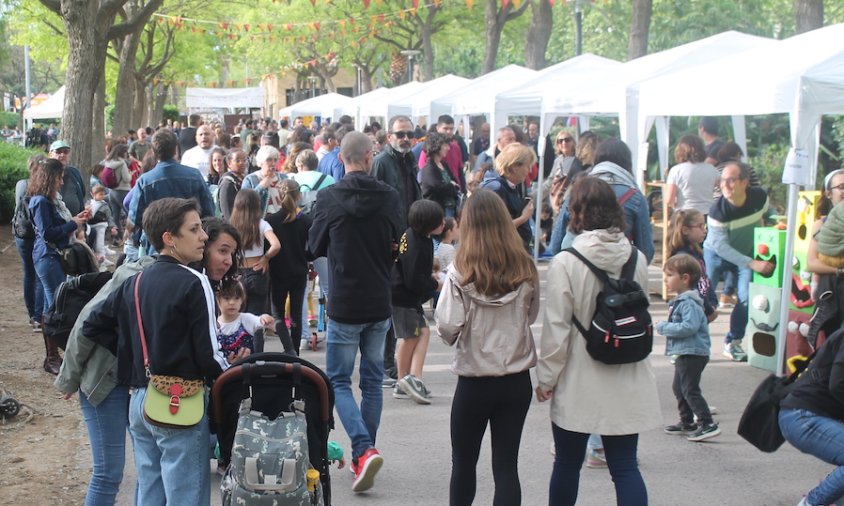 Moment de gran afluència a la Fira de Xauxa el passt dissabte