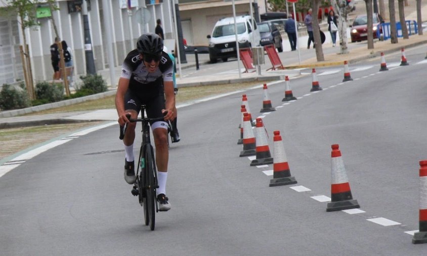 Moment de competició del Campionat de Catalunya de Contrarellotge Individual 2023