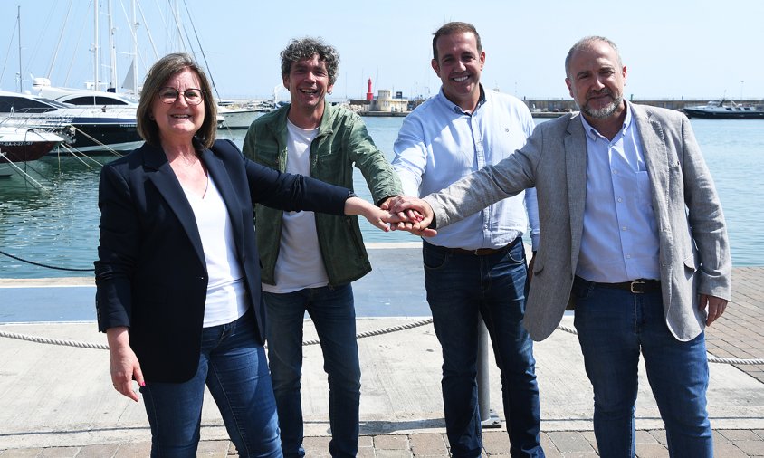 Camí Mendoza (ERC), Jordi Barberà (ECP), Enric Daza (Junts) i Alfredo Clúa (PSC)
