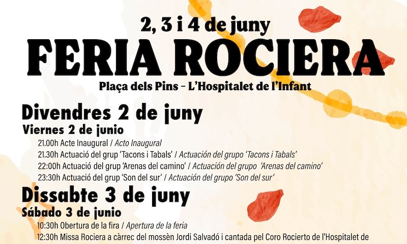 Cartell de la Feria Rociera que es celebra a Hospitalet de l'Infant aquest cap de setmana