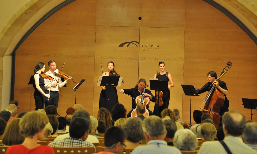 Un moment del concert, ahir al vespre, a la Cripta