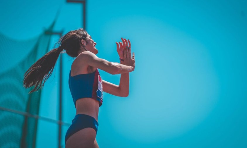 Núria Caballero durant el campionat d'espanya sub23 disputat a Tarragona