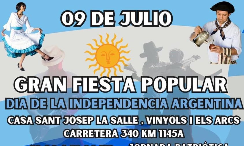 Cartell de la Gran Festa Popular Argentina que se celebra aquest diumenge