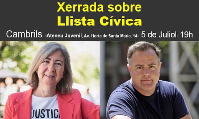 Cartell de la xerrada que s'organitza avui a l'Ateneu Juvenil