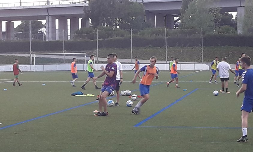 Imatge del primer entrenament de la temporada, aquest passat dijous