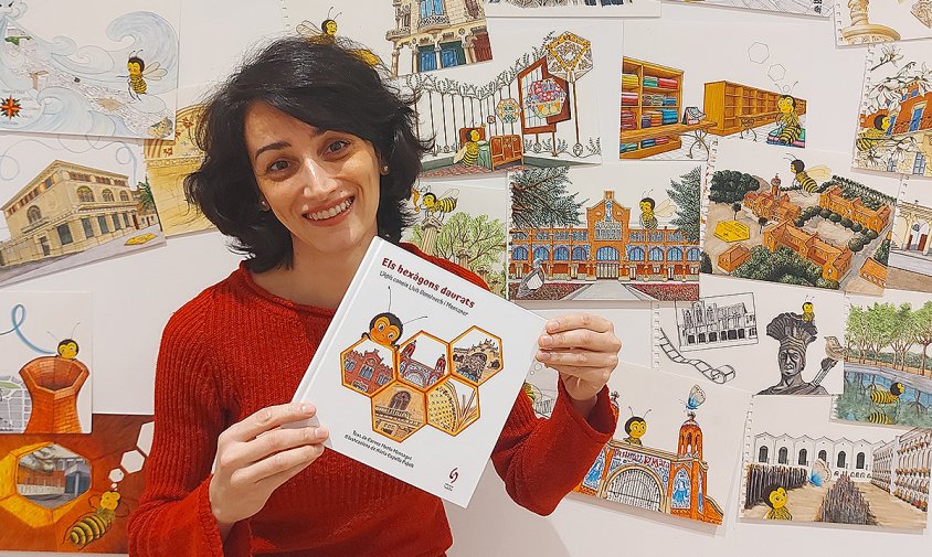 Núria Capella Pujals, amb el llibre Els Hexàgons daurats