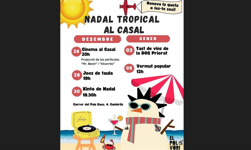 Cartell de les activitats del Casal Popular El Polvorí