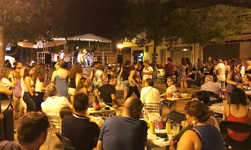 Ambient al passeig de Lluís Companys, el dissabte a la nit