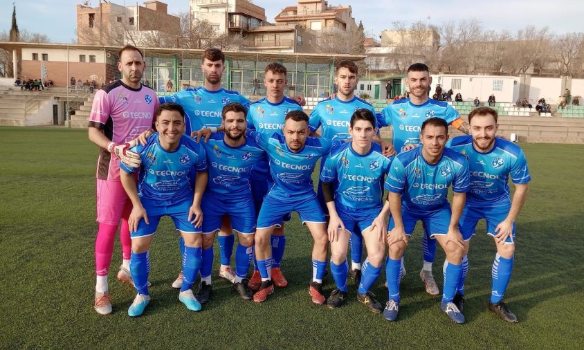 Equip del Cambrils Unió B que va disputar el partit a Bonavista