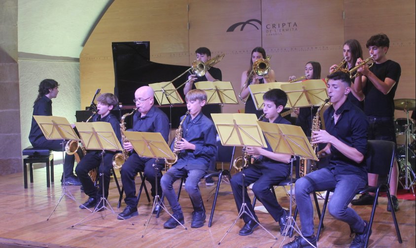 Rusconi i Arcas, al centre, durant el concert de Joves Intèrprets de l'EMMC l'any passat