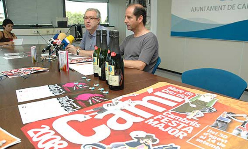 Robert Benaiges i Jordi Savall en la roda de premsa de presentació ahir al matí