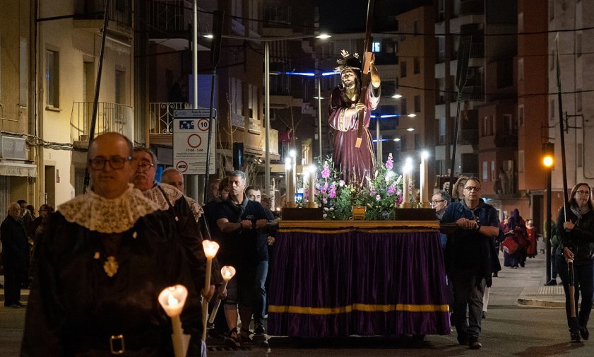 Imatge de l'any passat del trasllat de Jesús Natzarè al seu pas per la recent estrenada Rambla de Jaume I