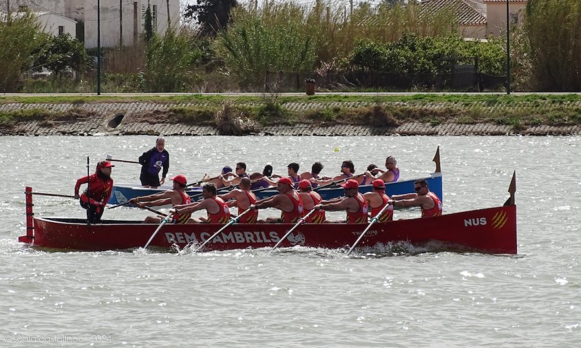 Un moment de la regata de l'equip veterà masculí a la final B