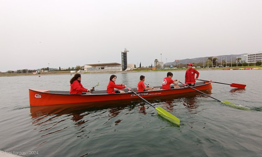 Imatge de l'equip infantil que va quedar en la quarta posició del campionat de Catalunya de batel