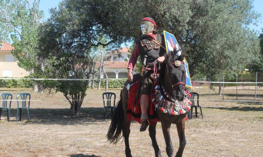 Imatge de la recreació de cavalleria romana, celebrada ara fa un any a la Vil·la romana de la Llosa