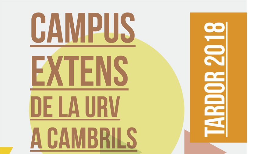 Cartell de la programació del Campus Extens de la URV a Cambrils