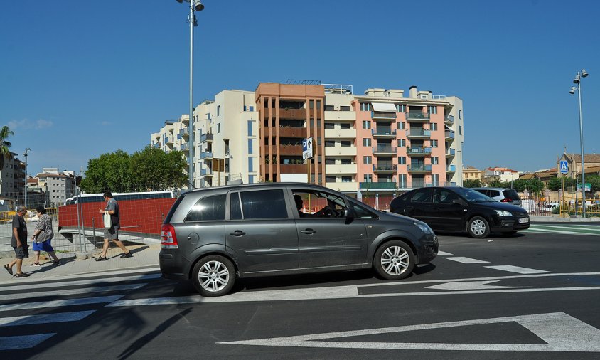 Imatge d'una de les cruïlles del pont, aquest estiu