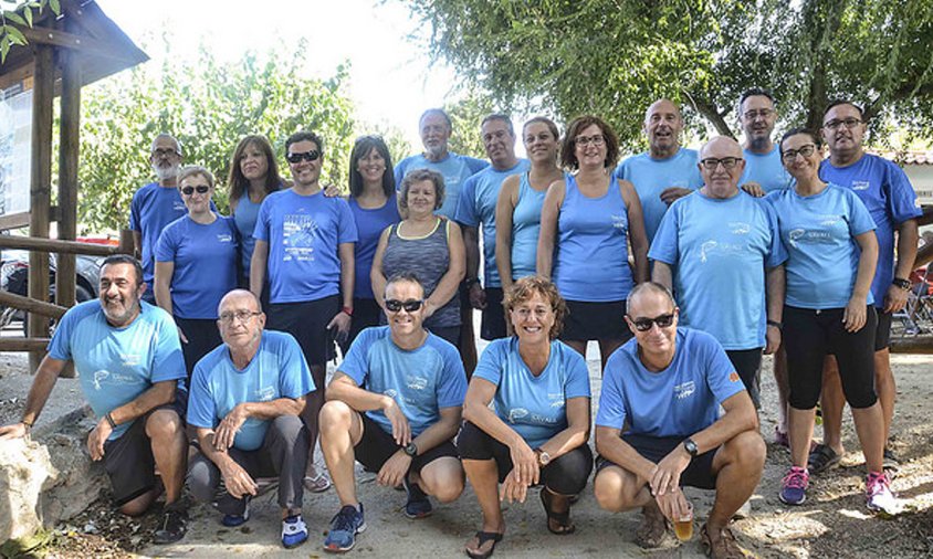 Equip dels Vent d'Estrop Vogadors que va participar a la baixada de l'Ebre