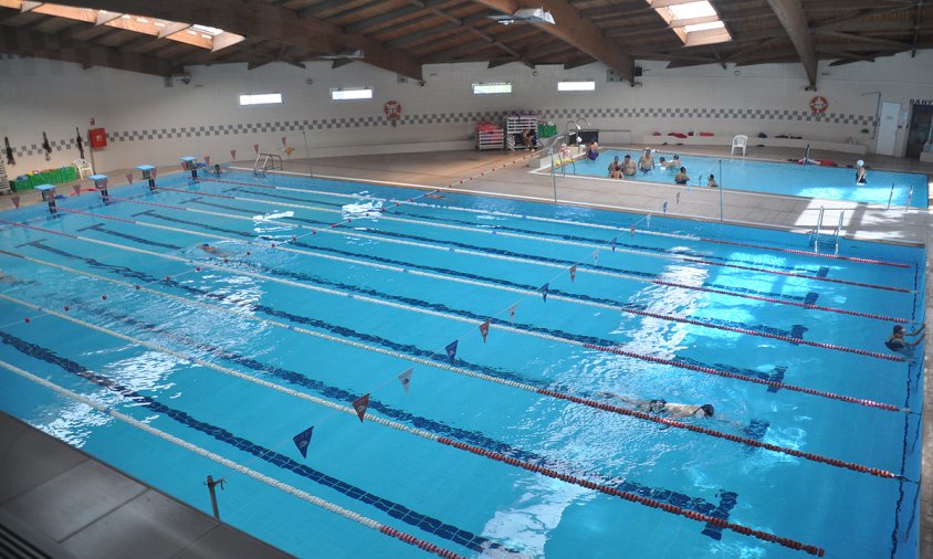 Aspecte de la piscina municipal, aquest passat dijous al matí