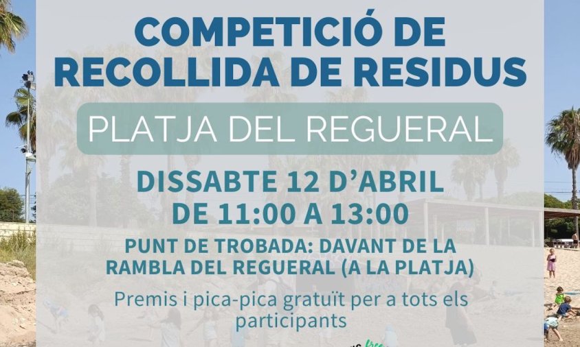 Cartell de la recollida de residus a la platja