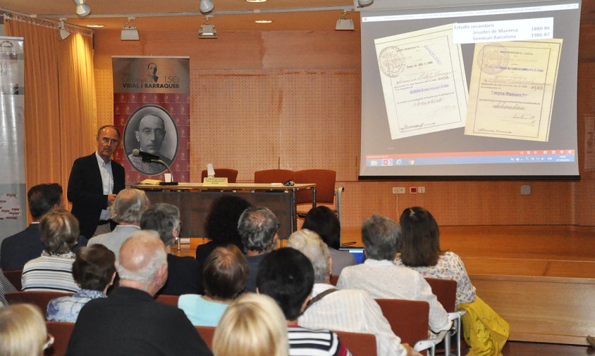 Francesc Vidal- Barraquer, en un moment de la seva conferència