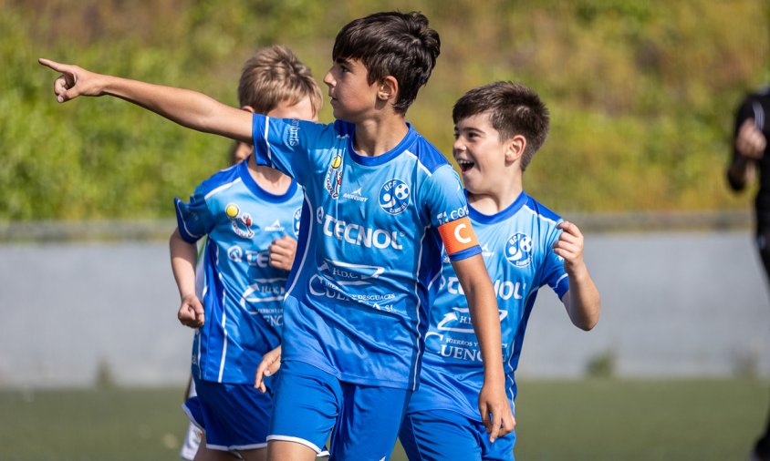 Imatge d'un dels partits del futbol Base del Cambrils Unió, aquesta passada jornada