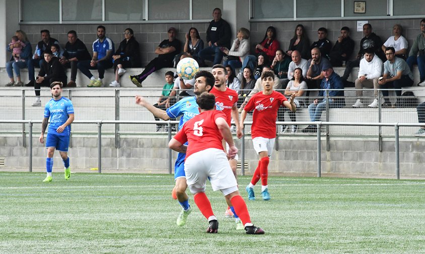 Marc Benito, autor de l'únic gol del partit davant el Roda de Barà, aquest passat dissabte a la tarda