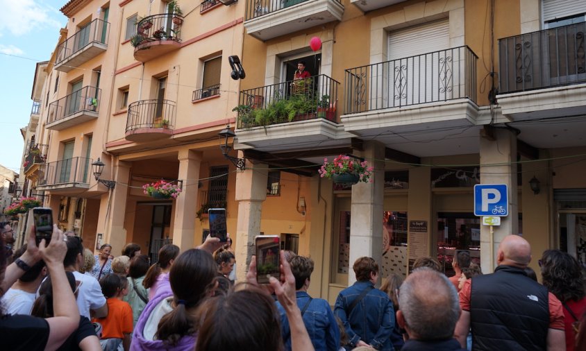 Una de las actuacions en un dels balcons de la plaça de la Vila, l'any passat