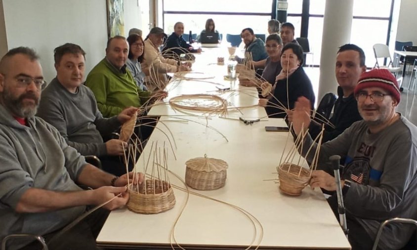 Imatge del taller de cistelleria