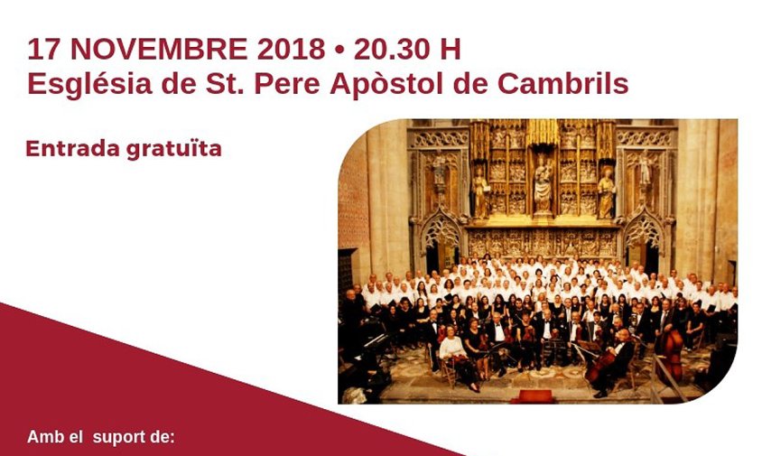 Cartell del concert que tindrà lloc demà dissabte a l'església de Sant Pere