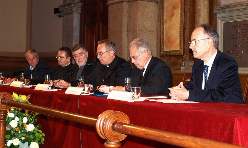 Imatge de l'acte que va tenir lloc a l’Aula Magna del Seminari Conciliar de Barcelona