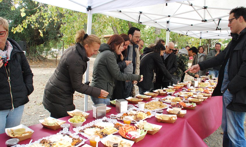 Imatge del vermut romà que es va servir, ahir al migdia, a la Vil·la Romana de la Llosa