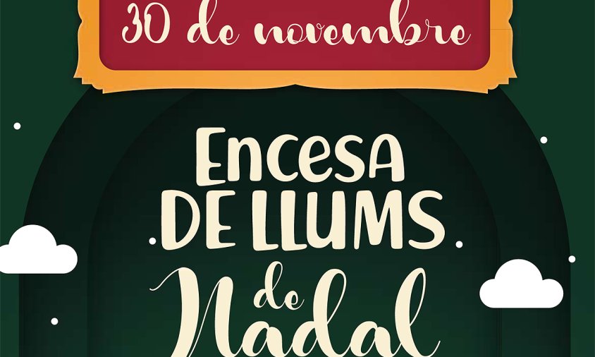 Cartell de l'encesa de les llums de Nadal d'aquest proper divendres