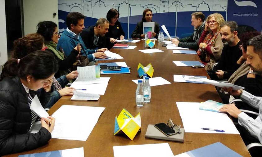 Imatge de la reunió del Consell de Cooperació Cambrils Ciutat Solidària