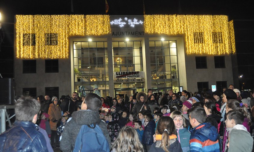 Imatge de l'acte d'encesa de l'enllumenat de Nadal, l'1 de desembre de l'any passat