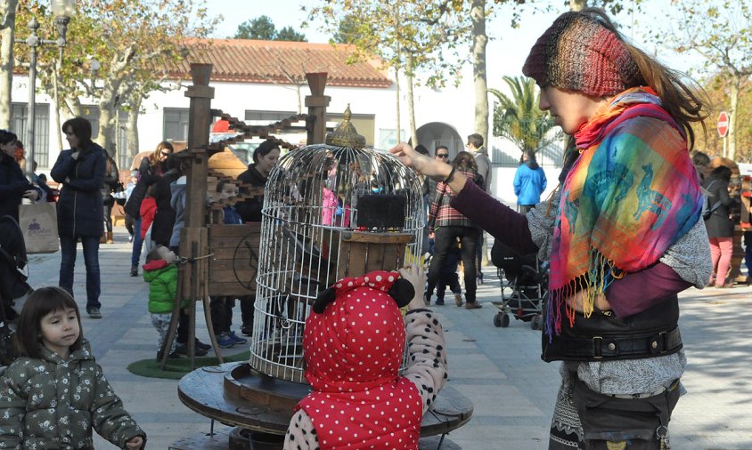 Els jocs d'enginy es van muntar, ahir al matí, al passeig d'Albert