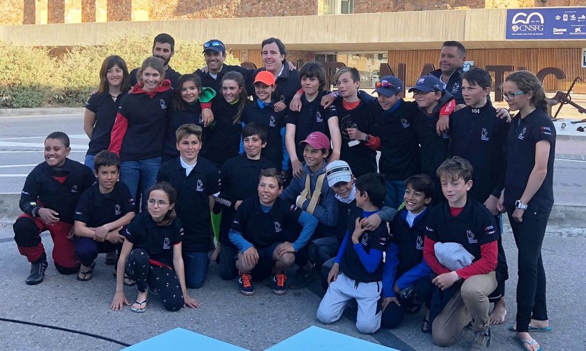 Foto de grup de la selecció catalana d'Optimist