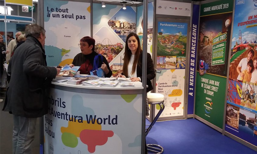 Estand promocional de Cambrils, Reus, Salou i PortAventura World, a París