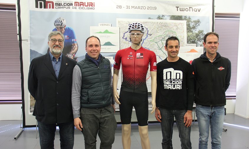 Presentació del campus Melcior Mauri de ciclisme, ahir al matí