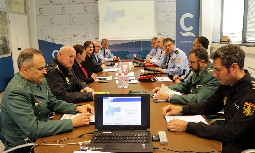 Imatge de la reunió de la Junta Local de Seguretat