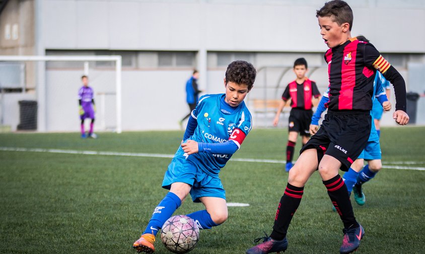 Imatge d'un dels partits del Cambrils Unió de futbol base