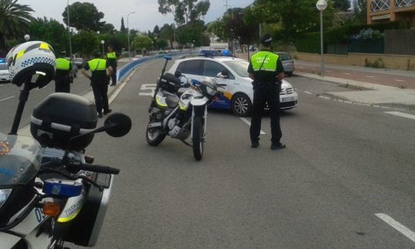 Imatge d'arxiu d'un control de la Policia Local