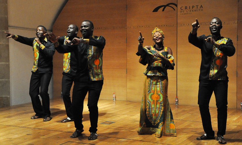 El quintet de gòspel Aba Taano en la seva actuació a la Cripta de l'ermita