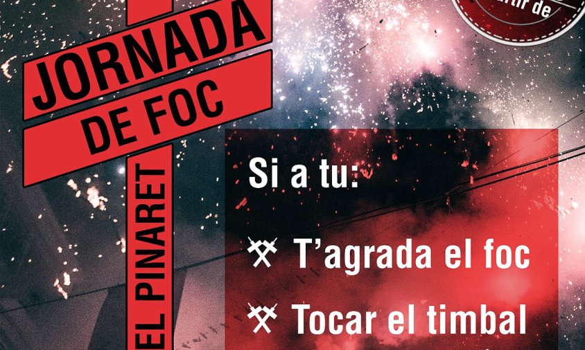 Cartell de la Jornada de Foc que es farà demà al parc del Pinaret