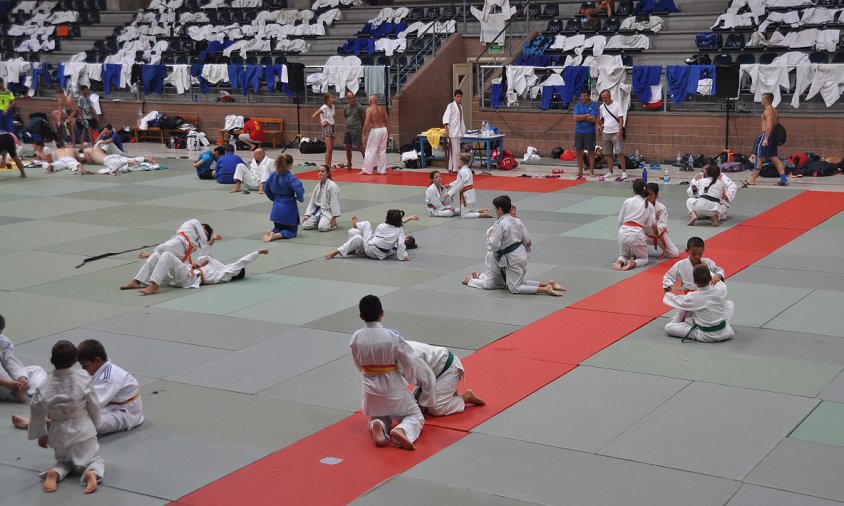 Cambrils serà la seu de les disciplines de judo i karate als Jocs Mediterranis d'aquest estiu. A la imatge, stage internacional de judo celebrat l'agost de 2016