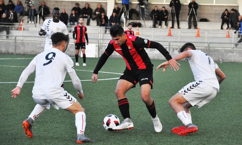 Imatge del partit disputat entre el Reus B Cambrils i la Pobla de Mafumet, corresponent a la primera volta del campionat