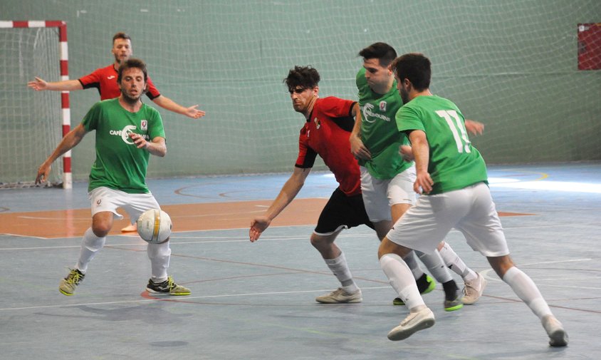 Partit disputat entre el Laguna i el Futsal Valls, el passat dissabte